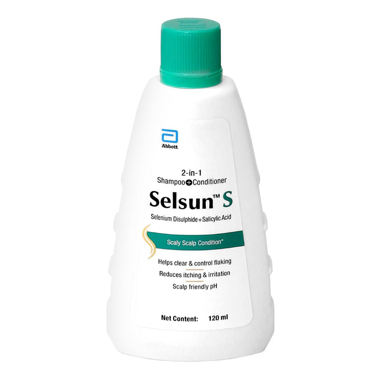 Selsun-S 2-in-1 Anti-Dandruff Shampoo + Conditioner 120ml (Pack of 3)