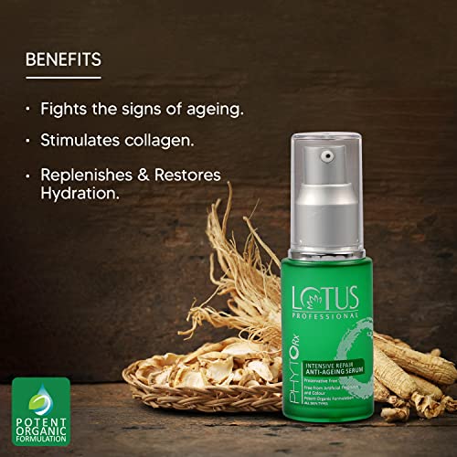 Lotus Professional Phyto-Rx Intensive Repair Anti-Ageing Serum, 30 ml, Natural