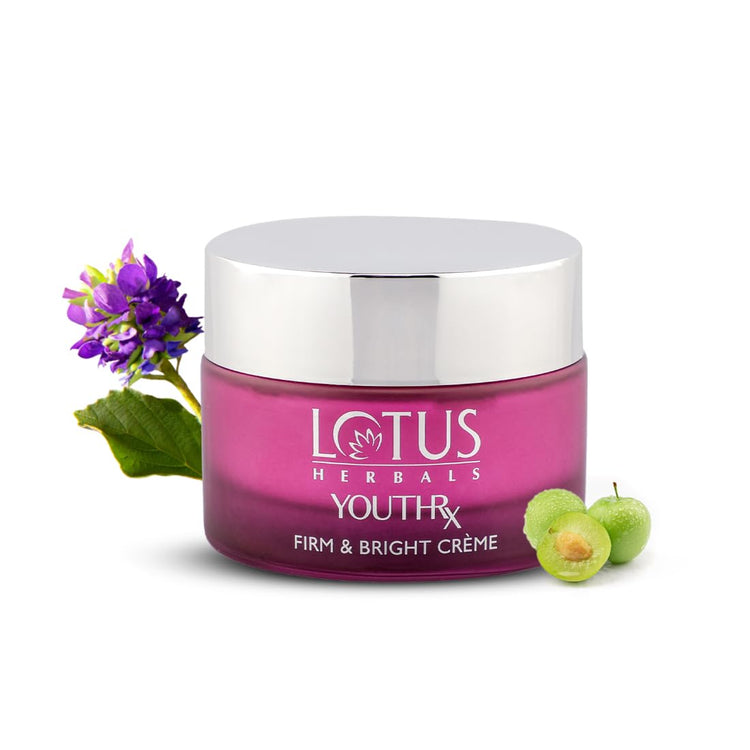 Lotus Herbals YouthRx Firm & Bright Cream | SPF 20 | PA+++ | Bakuchiol Retinol & Vitamin C | Anti Ageing & Brightening | 50g