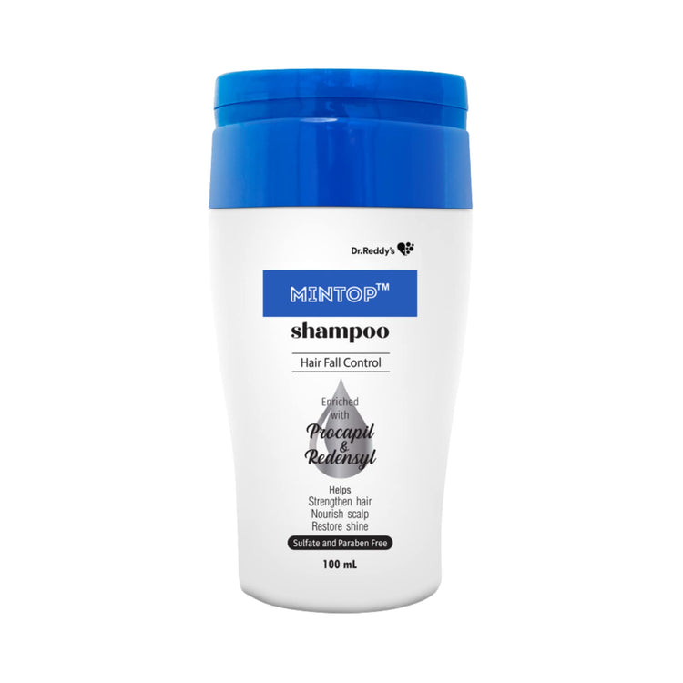 Mintop Shampoo for Hair Fall Control | Fortified with Procapil and Redensyl | Helps increase hair shine softness | Sulphate free | Helps strengthen hair roots 100 ml