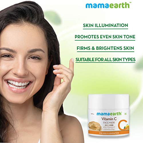 Mamaearth Vitamin C Face Mask With Vitamin C & Kaolin Clay for Skin Illumination - 100 g