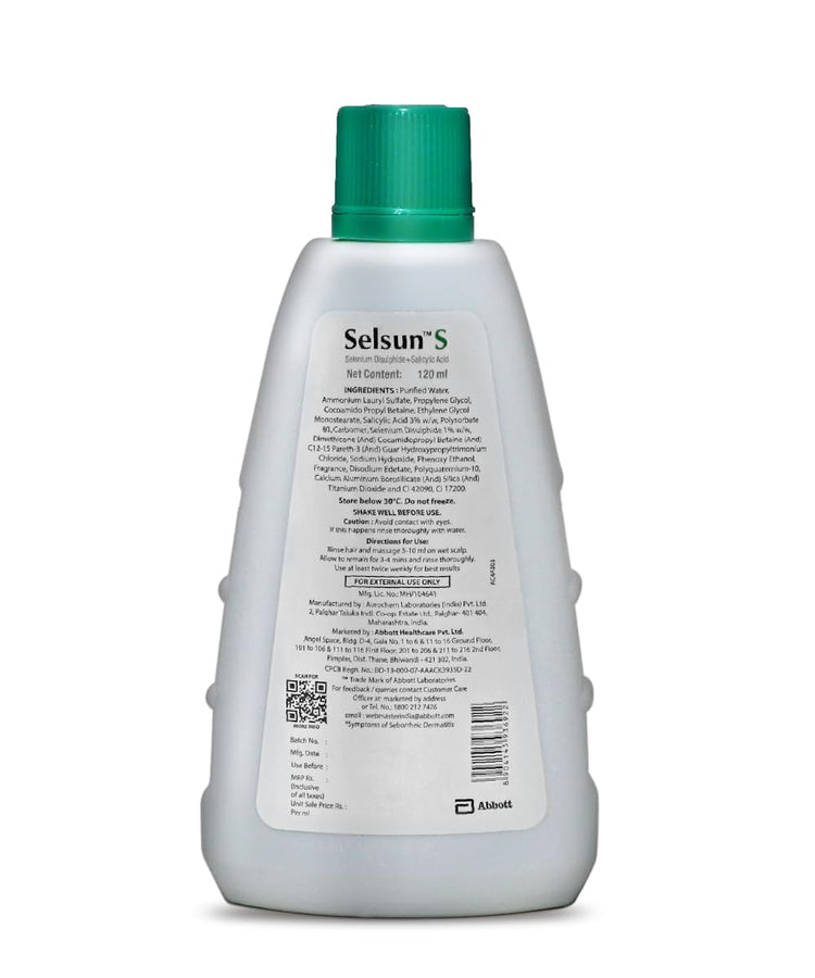 Selsun-S 2-in-1 Anti-Dandruff Shampoo + Conditioner 120ml (Pack of 2)