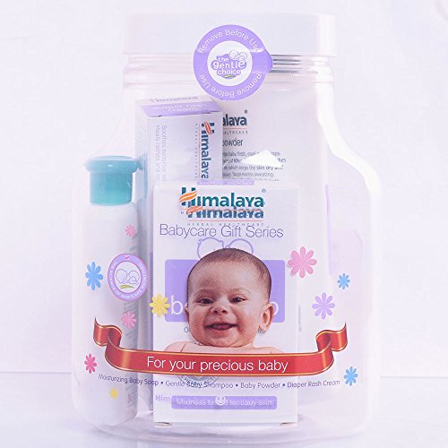 Himalaya Herbals Babycare Gift Jar (Soap, Shampoo , Rash Cream and Powder), White, 4 Count (Pack of 1) (4013A)