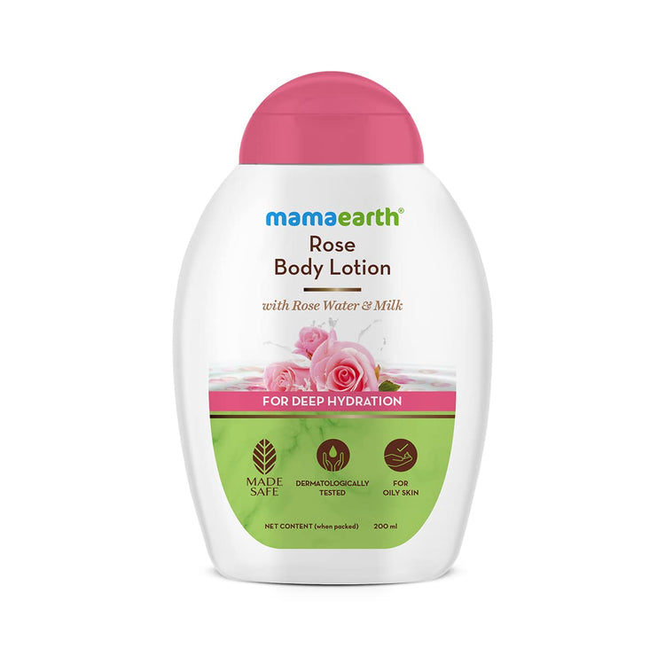 Mamaearth Rose Body Lotion with Rose Water and Milk For Deep Hydration - 200 ml