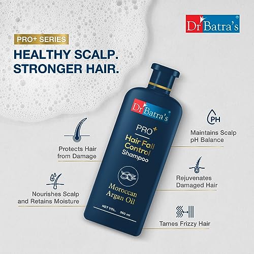 Dr Batra's® PRO+ Hair Fall Control Shampoo | Sulphate Free Shampoo | Moroccan Argan Oil Shampoo for Men & Women (Pack of 1)