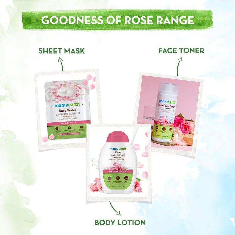 Mamaearth Rose Body Lotion with Rose Water and Milk For Deep Hydration - 200 ml