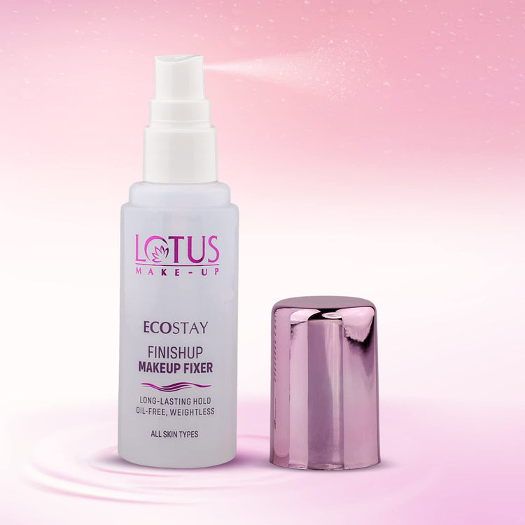 Lotus Makeup Ecostay Finishup Make-Up Fixer | Long-Lasting | Hydrating & Refreshing Setting Spray| Lightweight| Oil Free|No Alcohol