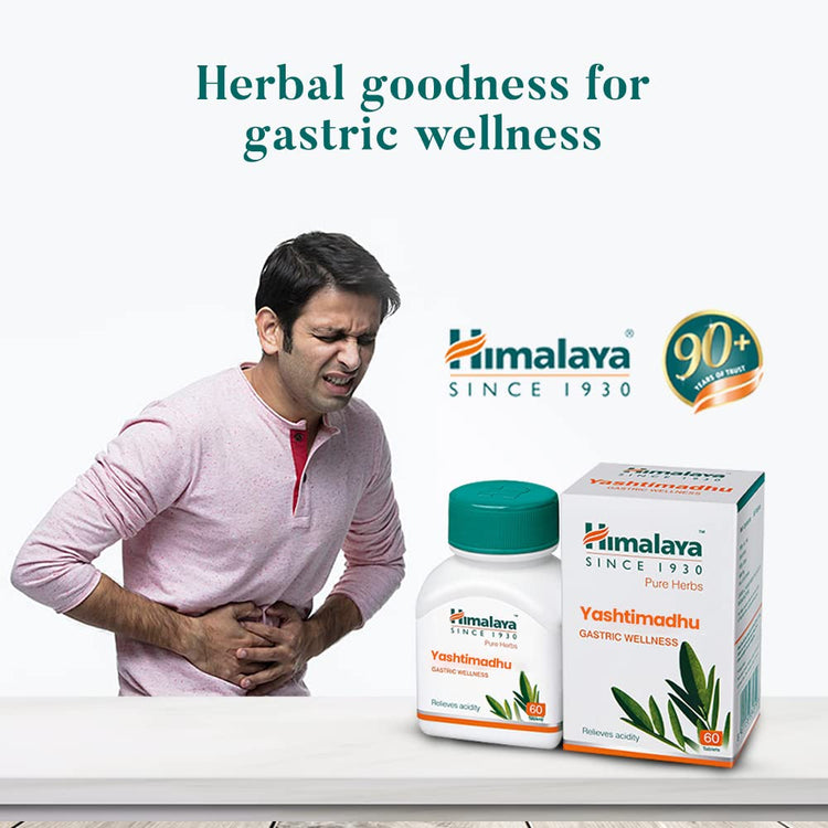 Himalaya Wellness Pure Herbs Yashtimadhu Gastric Wellness - Pack of 60 Tablet