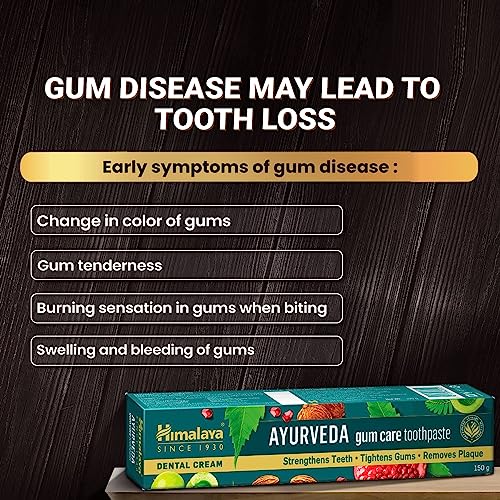 Himlaya Ayurveda Gum Care Toothpaste, 150G | Reduces Gum Bleeding | Fights Bad Breath | With 13 Ayurvedic Herbs For Healthy Gums