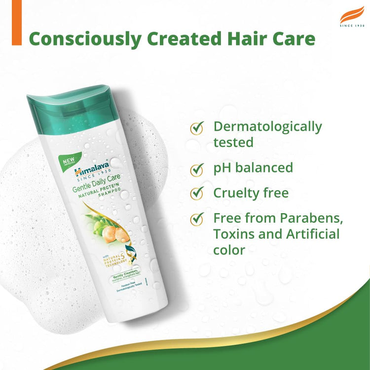 Himalaya Gentle Daily Care Natural Protein Shampoo, With Chickpea, Licorice & Amla, For Women & Men, 340 ml