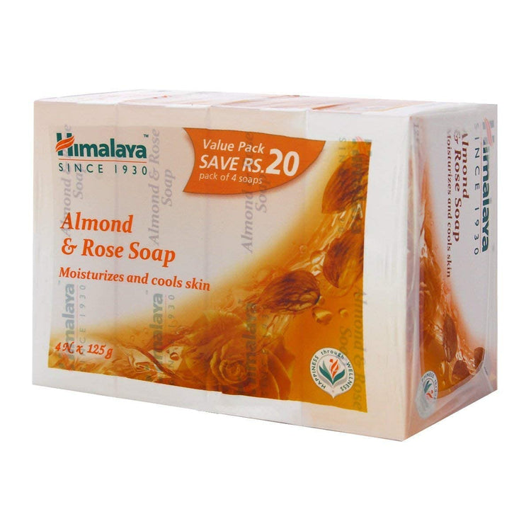 Himalaya Herbals Soap, Almond and Rose, 125g (Pack of 4, Save Rupees 20)