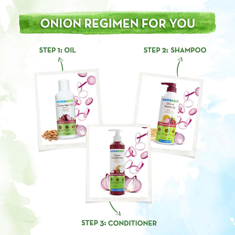 Mamaearth Onion Shampoo for Hair Growth & Hair Fall Control with Onion & Plant Keratin - 600 ml