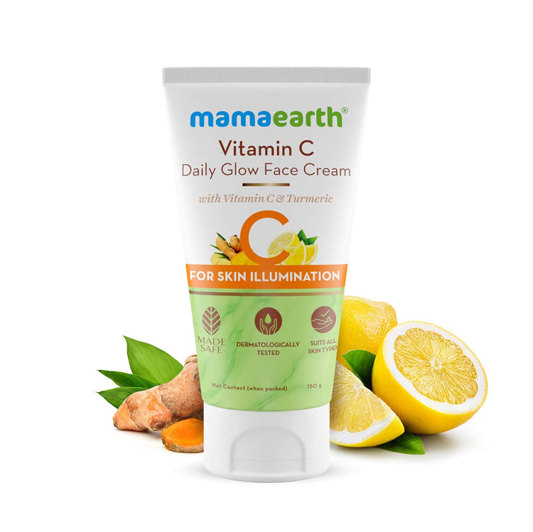 Mamaearth Vitamin C Daily Glow Face Cream With Vitamin C & Turmeric for Skin Illumination - 150 g