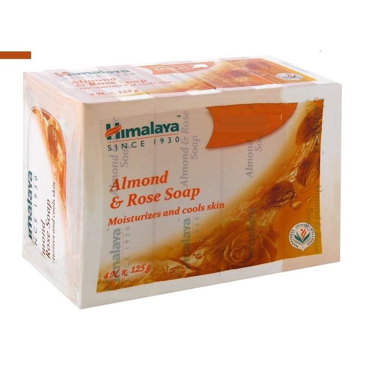 Himalaya Herbals Soap, Almond and Rose, 125g (Pack of 4, Save Rupees 20)