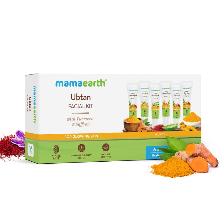 Mamaearth Ubtan Facial Kit with Turmeric & Saffron for Glowing Skin - 60 g