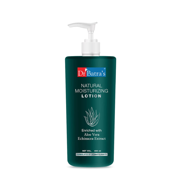 Dr Batra's Moisturized Lotion, Enriched with Aloe Vera & Echinacea, Shield against Dry Skin, Prevents from Skin Problems, SLS & Paraben free (400ml)