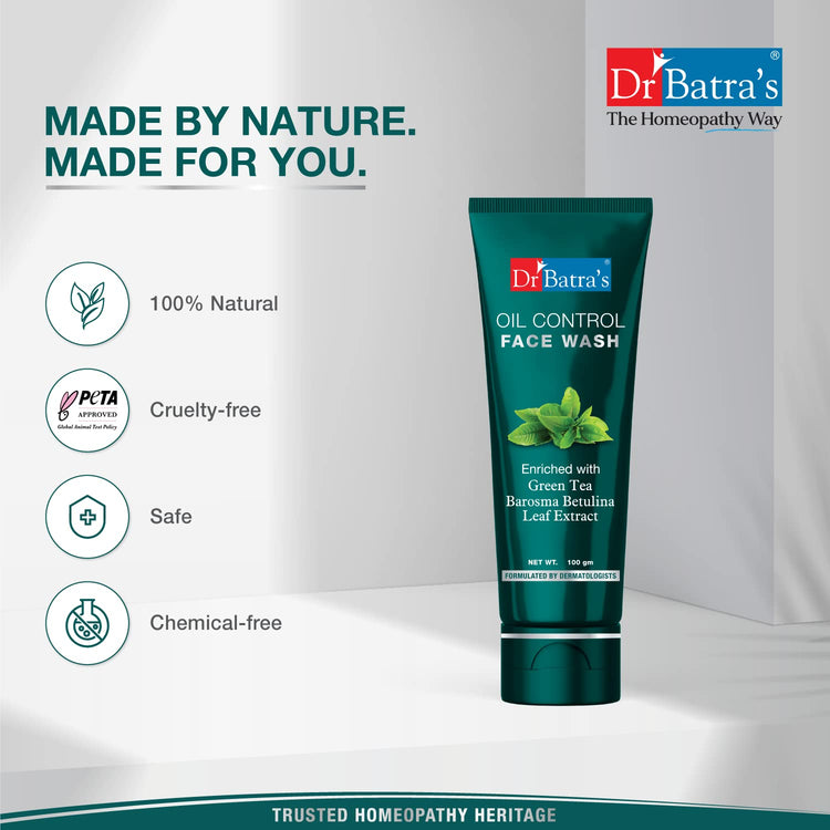 Dr Batra's Oil Control Face Wash Sulphate, Silicone & Soap Free (100g)