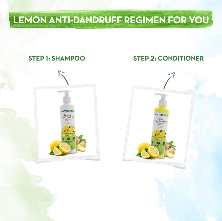 Mamaearth Lemon Anti-Dandruff Conditioner With Lemon & Ginger For Soft & Smooth For All Types Hair 250 Ml