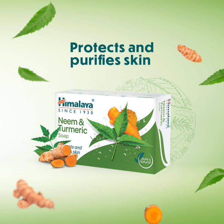 Himalaya Herbals Neem And Turmeric Soap, 125g (Pack Of 6)