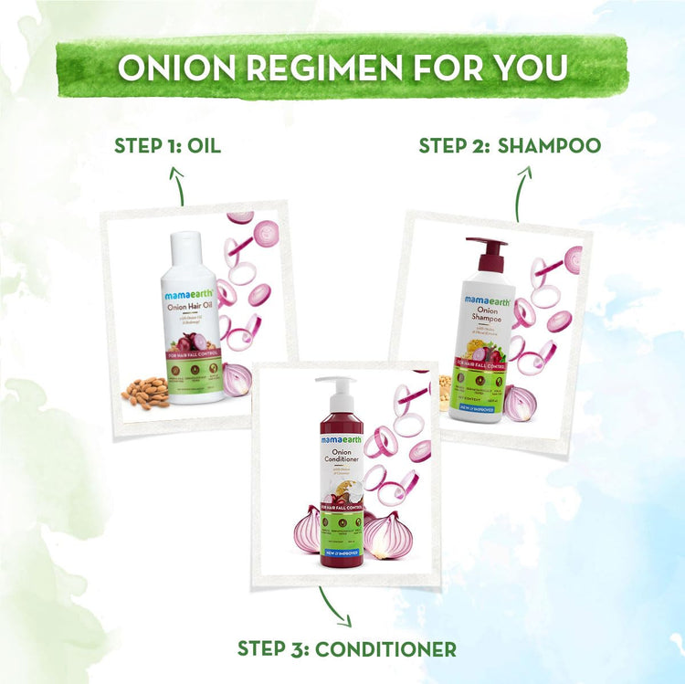 Mamaearth Onion Shampoo for Anti Hair Fall & Hair Growth with Onion Oil & Plant Keratin 400ml