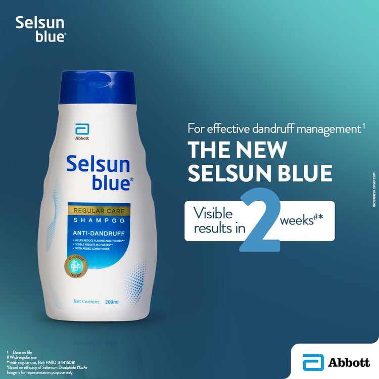 Selsun Blue Regular Care Shampoo, 200 ml, Helps Control Dandruff