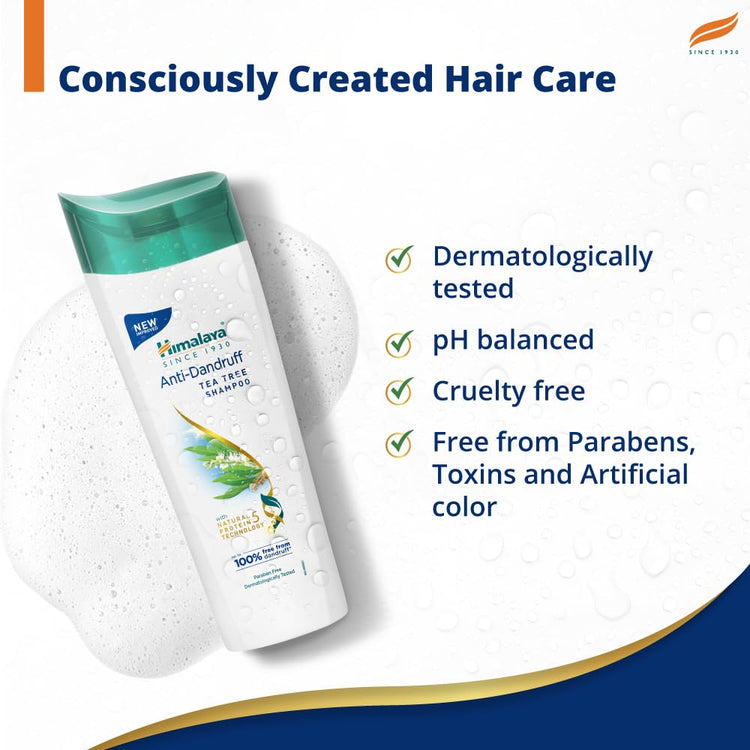 Himalaya Anti-Dandruff Shampoo | Removes up to 100% Dandruff | Soothes the Scalp & Nourishes Hair | With the goodness of Tea Tree Oil & Aloe Vera | For Women & Men | 400ml