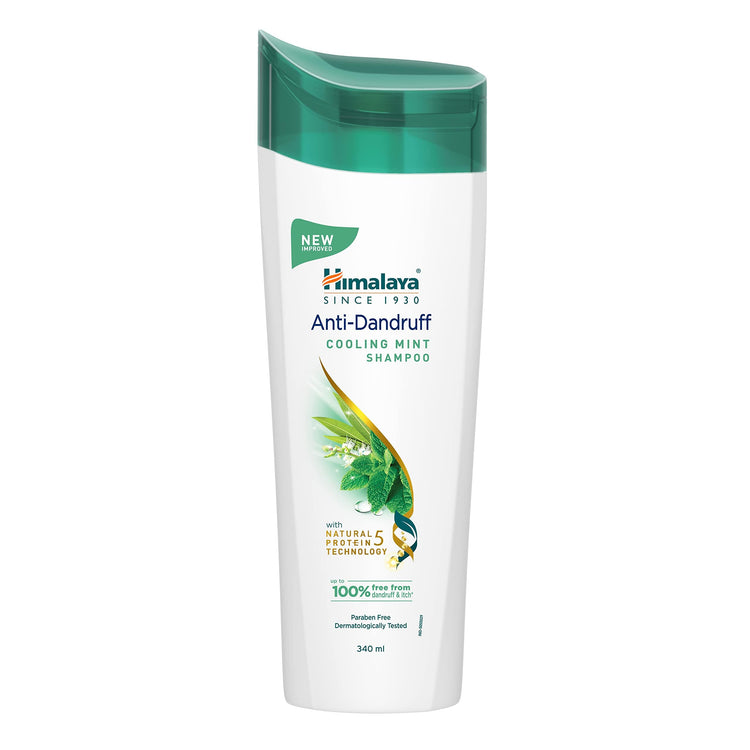 Himalaya Anti-Dandruff Cooling Mint Shampoo, up to 100 relief dandruff and itchy scalp, with Cooling mint and Tea Tree oil ,340ml