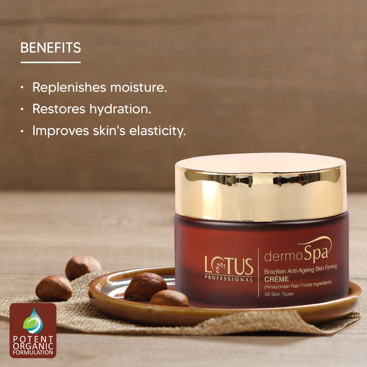 Lotus Professional Dermo Spa Brazilian Anti Ageing Skin Firming Creme with SPF20, Natural, 50 g