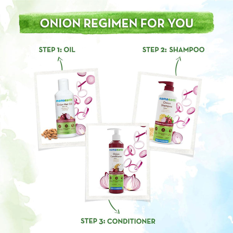 Mamaearth Onion Shampoo for Hair Fall Control & Hair Growth with Onion & Plant Keratin - 650 ml