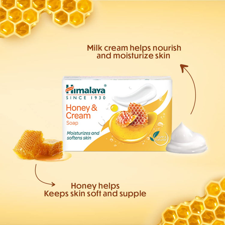 Himalaya Honey and Cream Soap, 125g (Pack of 6)