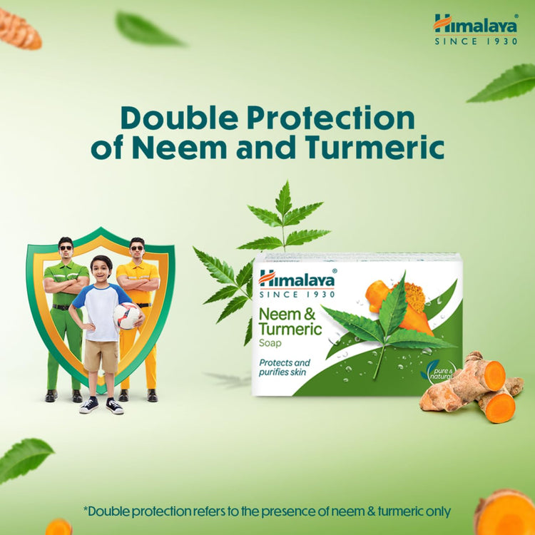 Himalaya Herbals Neem And Turmeric Soap, 125g (Pack Of 6)