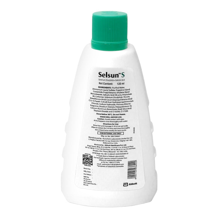 Selsun-S 2-in-1 Anti-Dandruff Shampoo + Conditioner 120ml (Pack of 3)