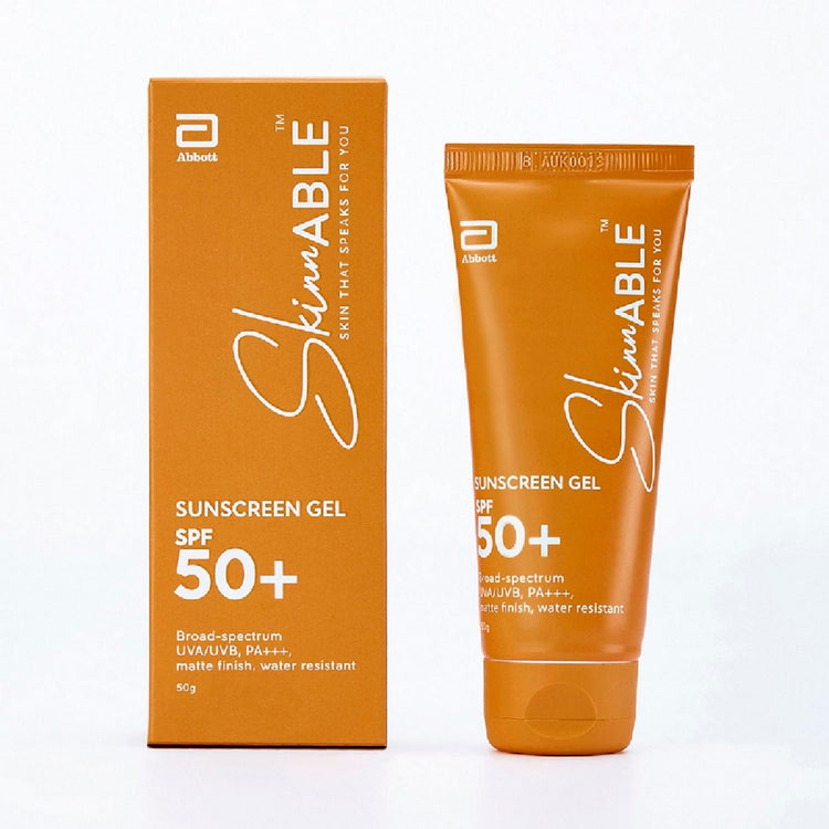 Skinnable Sunscreen For All Skin Type Gel Spf 50+,50 G|Abbott's Skincare|Broad Spectrum Uva,Uvb Protection,Pa+++|Matte Finish|Non Whitening|Water Resistant|Non Comedogenic|Paraben Free|For Women&Men