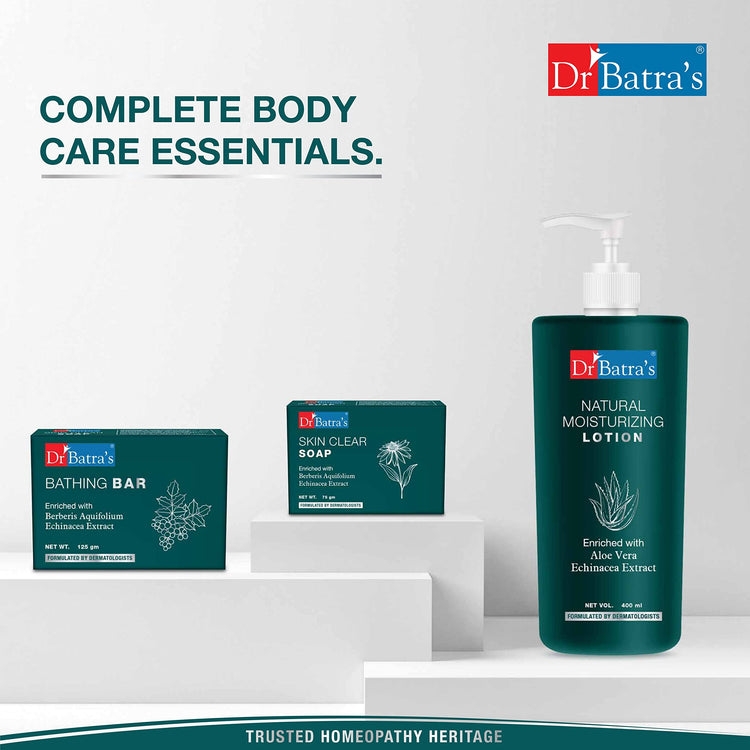 Dr Batra's Moisturized Lotion, Enriched with Aloe Vera & Echinacea, Shield against Dry Skin, Prevents from Skin Problems, SLS & Paraben free (400ml)