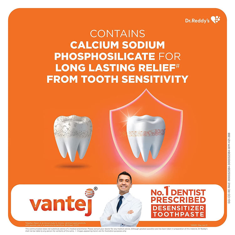 Vantej Tooth Sensitivity Toothpaste - 100g, White