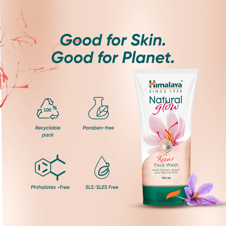 Himalaya Natural Glow Kesar Face Wash (Pack of 2)