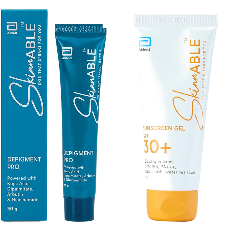 Skinnable Depigment Pro - 30 gm with Skinnable Sunscreen Spf 50+,50gm Combo Pack