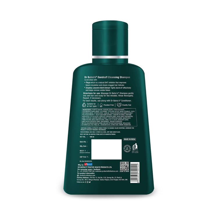 Dr Batra's Dandruff cleansing shampoo (100 ml)