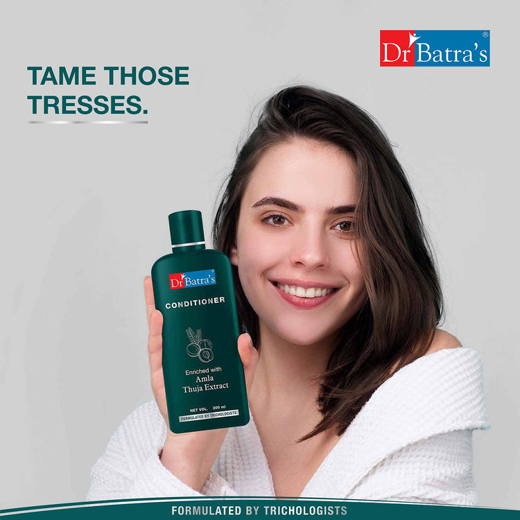 Dr Batra's Hair Conditioner, Composed with rarest & nature's best ingredients, Enriched with Garcinia Indica, Conditioner for frizz control, No harsh chemicals - 100 ml