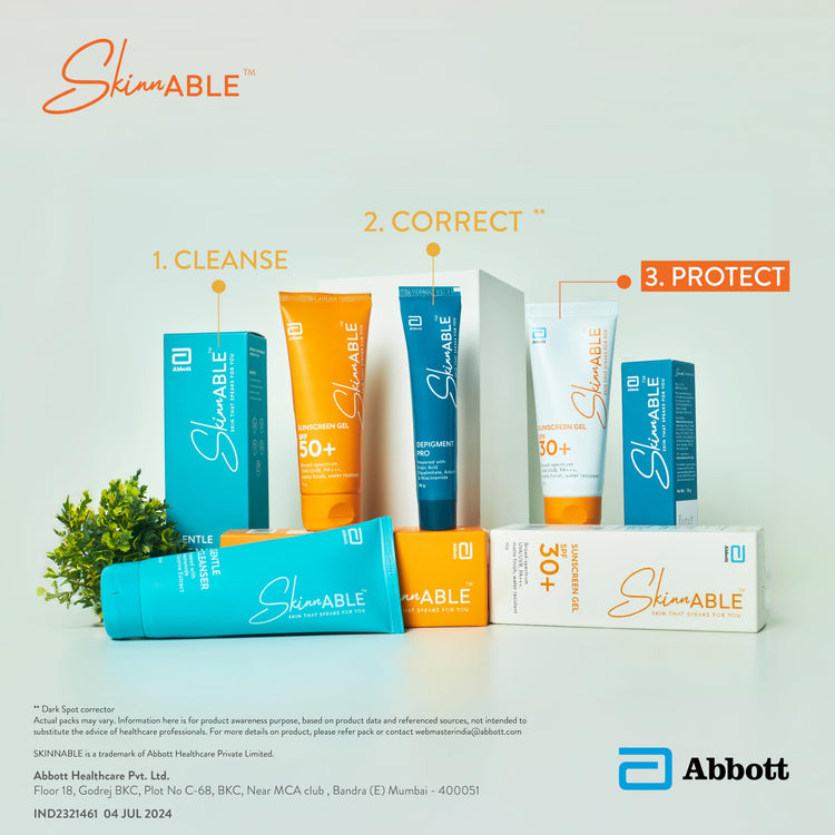 Abbott Skinnable Sunscreen Gel SPF 30+, UVA/UVB Protection, PA+++, Matte Finish, Non Whitening, Water Resistant, Non Comedogenic, sunscreen for oily,dry, combination,sensitive skin For Women & Men 50g