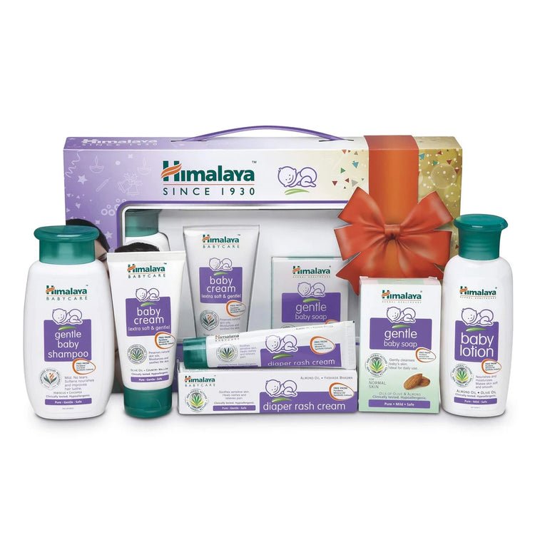 Himalaya Happy Baby Gift Pack|Pack of 5 in 1|Mini Window|Essentail Baby Care Product Gift Pack| No 1 Doctor Presctibed Brand