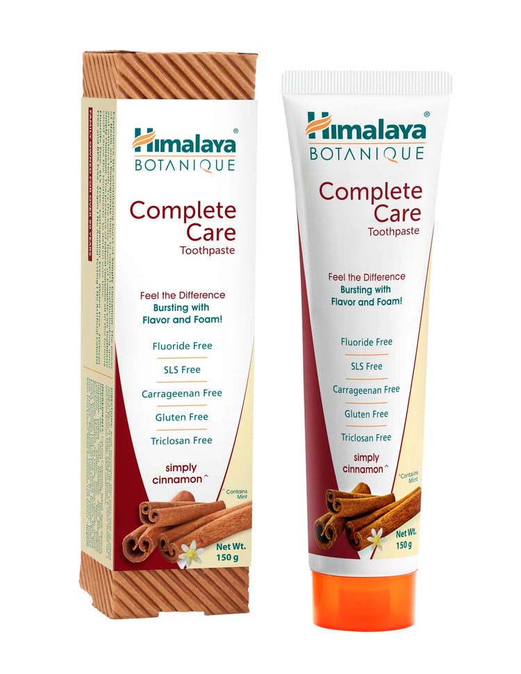 Himalaya Botanique Complete Care Toothpaste - Simply Cinnamon | Free from Fluoride & SLS | For Fresh Breath and Clean Mouth | 150g