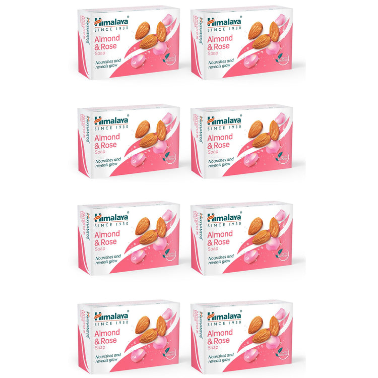 Himalaya Almond and Rose Soap, 125 g (Pack of 8)