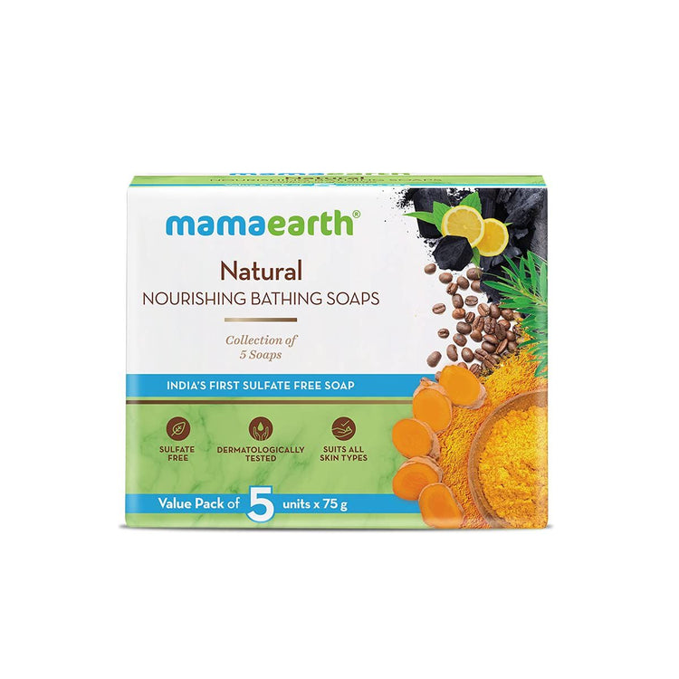 Natural Nourishing Bathing Soaps - 5x75g