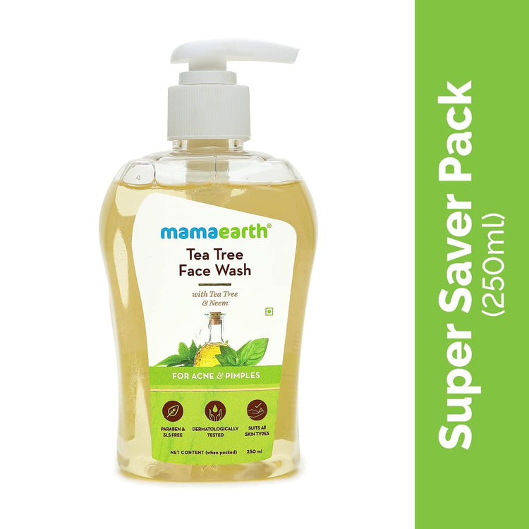 Tea Tree Face Wash with Neem for Acne and Pimples - 250ml