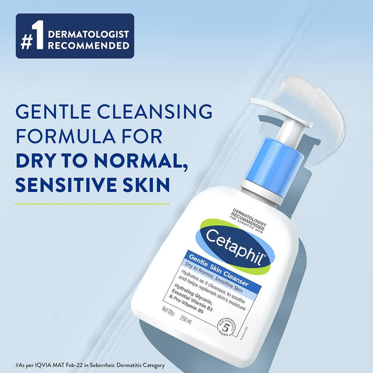 Cetaphil Face Wash by Cetaphil, Gentle Skin Cleanser for Dry to Normal, Sensitive Skin - 250 ml