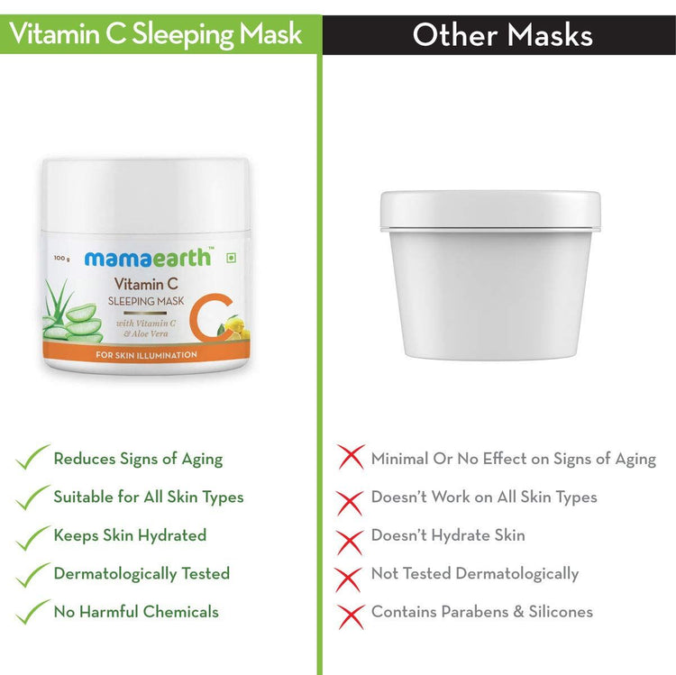 Vitamin C Sleeping Mask with Aloe Vera for Skin Illumination - 100 g