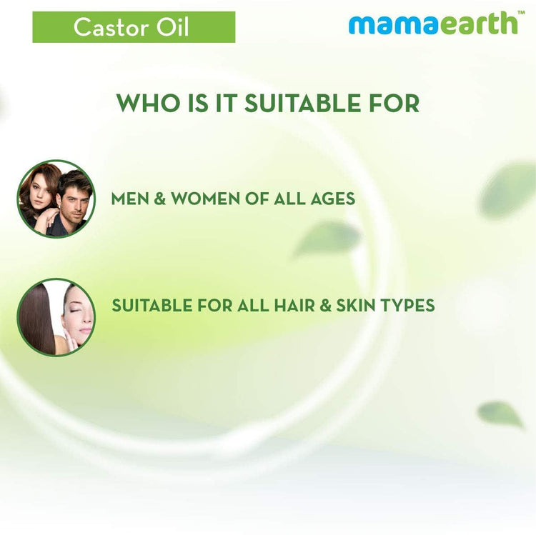 Castor Oil for Healthier Skin, Hair and Nails with 100% Pure and Natural Cold-Pressed Oil, 150ml