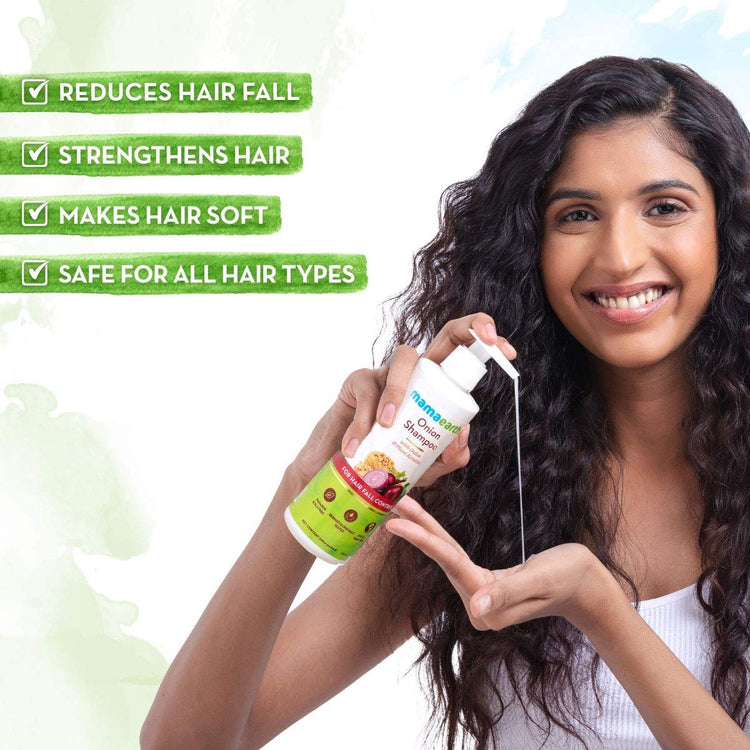 Onion Shampoo with Onion and Plant Keratin for Hair Fall Control - 250ml