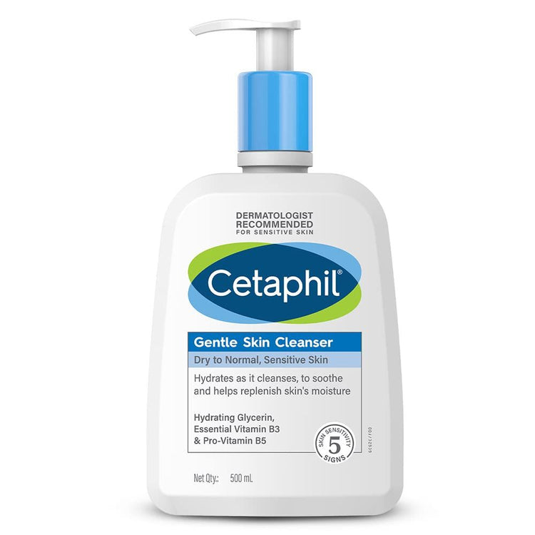 Cetaphil Face Wash Gentle Skin Cleanser For Dry, Normal Sensitive Skin, 500ml